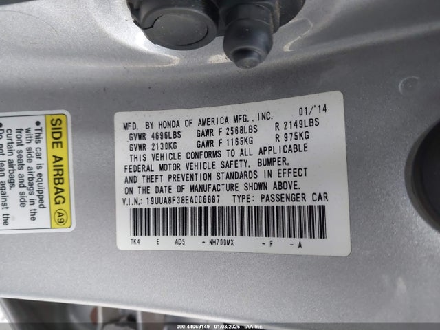 2014 ACURA TL 19UUA8F38EA006887 Photo 8