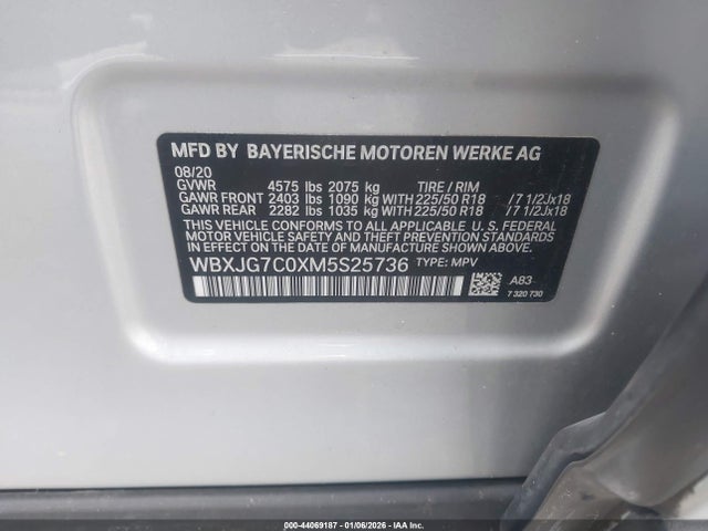 2021 BMW X1 WBXJG7C0XM5S25736 Photo 8