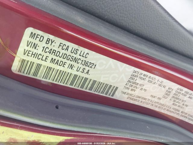 2022 DODGE DURANGO 1C4RDJDG5NC136221 Photo 8