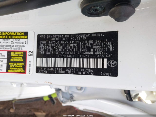 4T1M11AK3LU912621 Toyota CAMRY SE