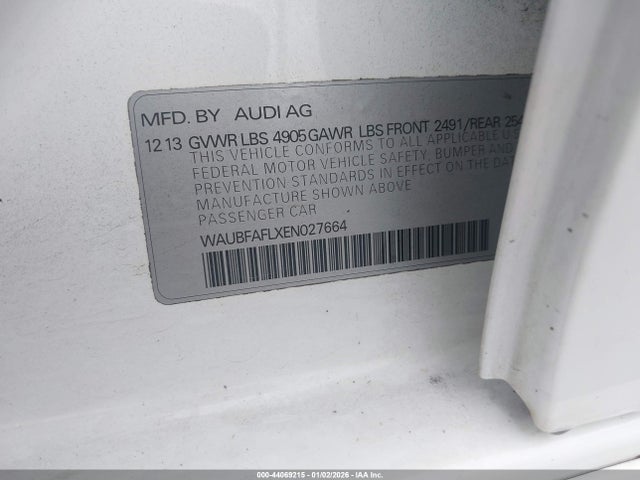 2014 AUDI A4 WAUBFAFLXEN027664 Photo 8