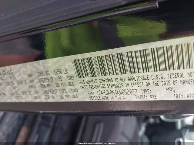 2019 JEEP WRANGLER 1C4HJXAN4KW682027 Photo 8