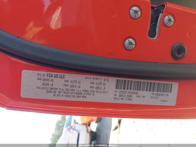 2016 DODGE CHALLENGER 2C3CDZFJ7GH309495 Photo 8