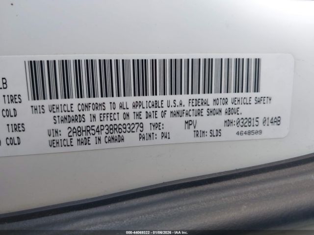 2008 CHRYSLER TOWN & COUNTRY 2A8HR54P38R693279 Photo 8