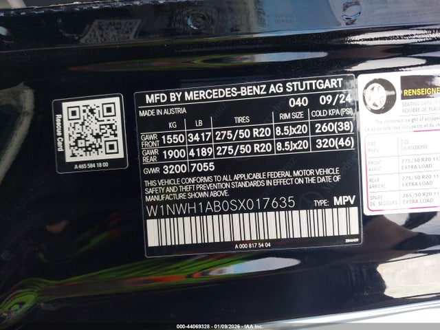 W1NWH1AB0SX017635 Mercedes-Benz G 550 4matic