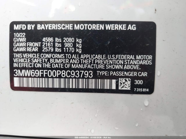 3MW69FF00P8C93793 BMW 330I