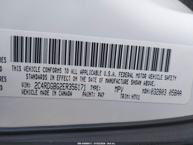 Dodge Grand Caravan Se 2014 2C4RDGBG2ER356171 Image 9