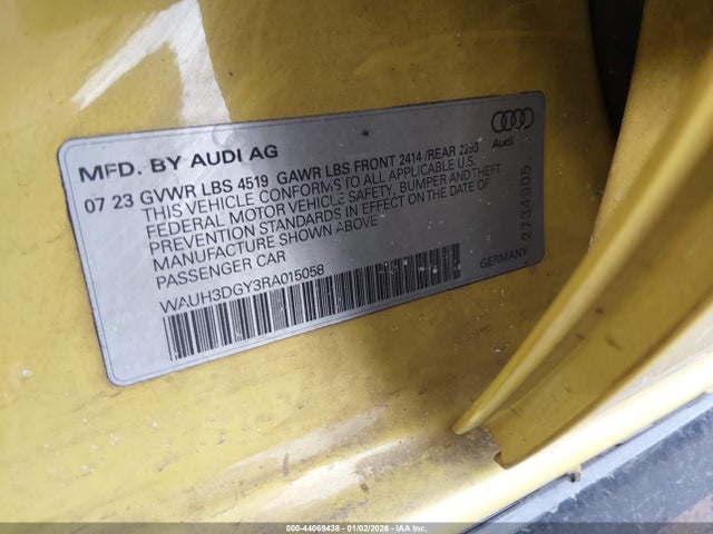 2024 AUDI S3 WAUH3DGY3RA015058 Photo 8