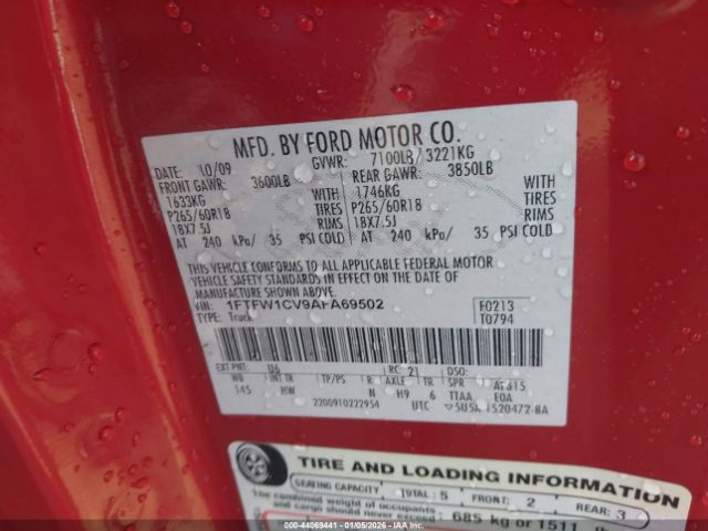 2010 FORD F-150 1FTFW1CV9AFA69502 Photo 8