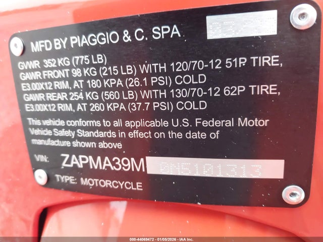 ZAPMA39M0N5101313 Piaggio Other