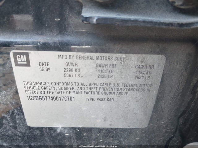 2009 CADILLAC CTS 1G6DG577490170701 Photo 8