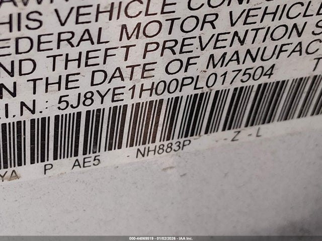 5J8YE1H00PL017504 Acura MDX A-SPEC