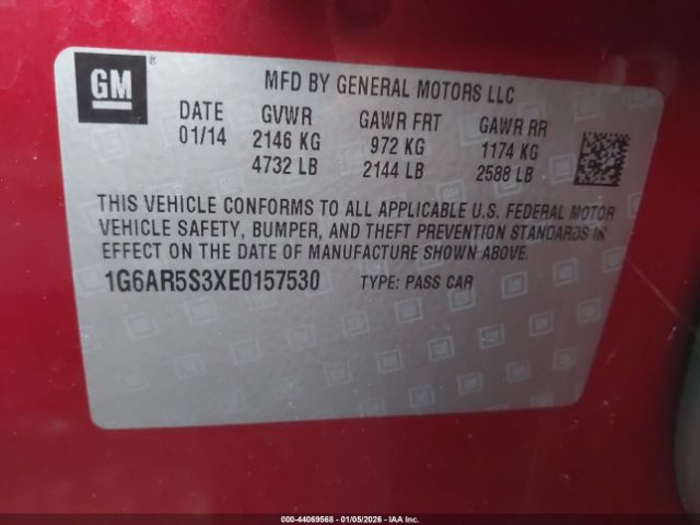 2014 CADILLAC CTS 1G6AR5S3XE0157530 Photo 8