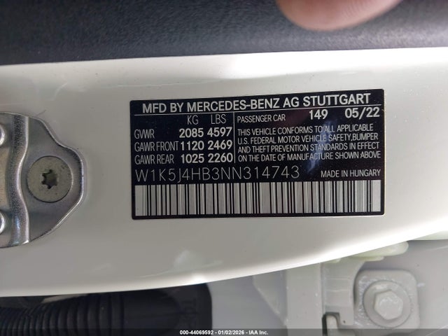 2022 MERCEDES-BENZ CLA 250 COUPE W1K5J4HB3NN314743 Photo 8