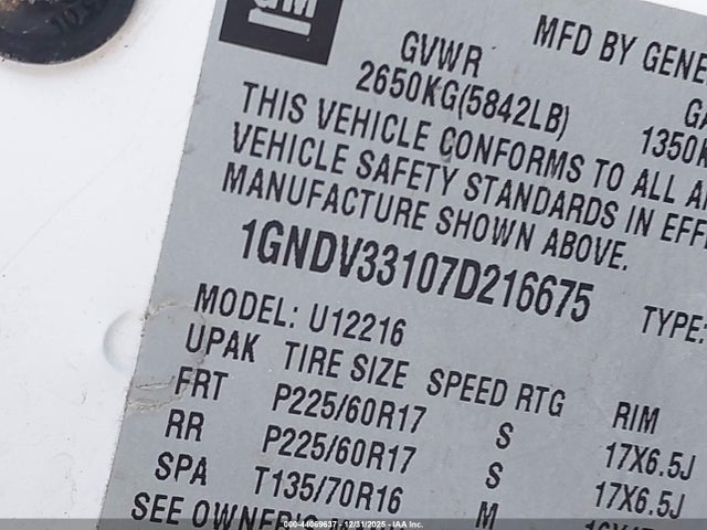 2007 CHEVROLET UPLANDER 1GNDV33107D216675 Photo 8