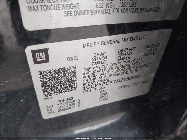 2021 CHEVROLET SILVERADO 1500 1GCPYBEK7MZ280000 Photo 8