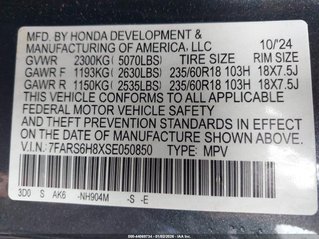 2025 HONDA CR-V HYBRID 7FARS6H8XSE050850 Photo 8