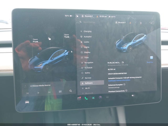 Aukcja sprzedaży 2021 Tesla Model 3 Standard Range Plus Rear-wheel Drive, vin: 5YJ3E1EA4MF867561, numer aukcji: 44069740