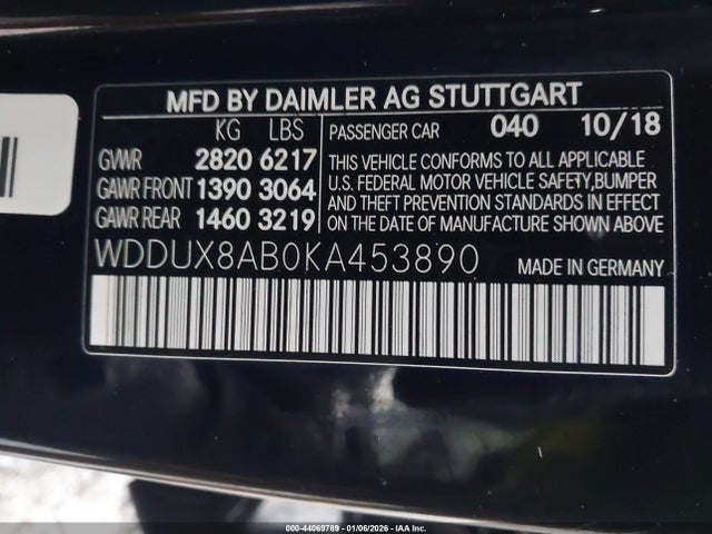 Aukcja sprzedaży 2019 Mercedes-benz Maybach S 650, vin: WDDUX8AB0KA453890, numer aukcji: 44069789