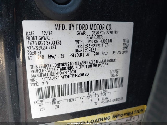 2015 FORD EXPEDITION EL 1FMJK1MT4FEF20623 Photo 8