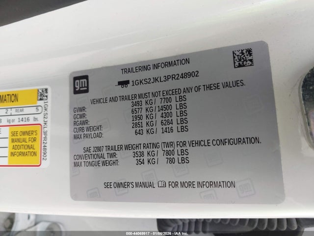 Продаж на аукціоні авто 2023 Gmc Yukon Xl 4wd Denali, vin: 1GKS2JKL3PR248902, номер лоту: 44069917