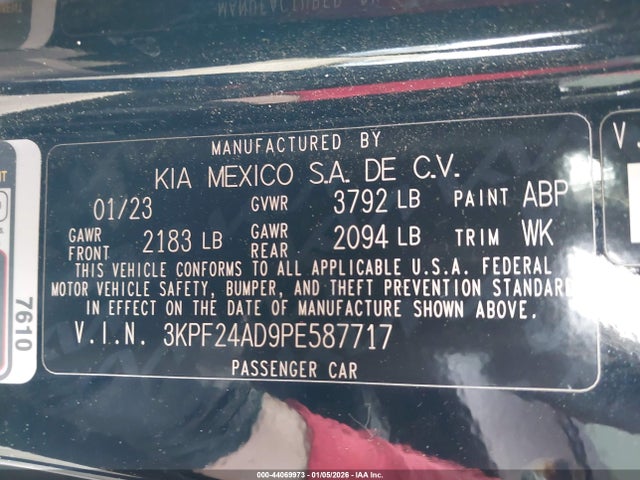 KIA Forte Lxs 2023 3KPF24AD9PE587717 Image 9