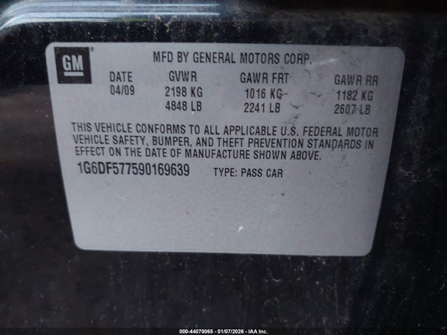 2009 CADILLAC CTS 1G6DF577590169639 Photo 8