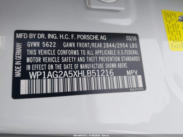 2017 PORSCHE MACAN WP1AG2A5XHLB51216 Photo 8