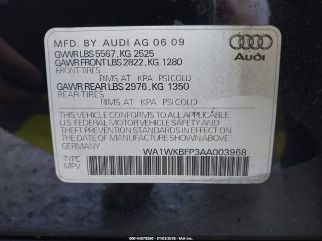 2010 AUDI Q5 WA1WKBFP3AA003968 Photo 8