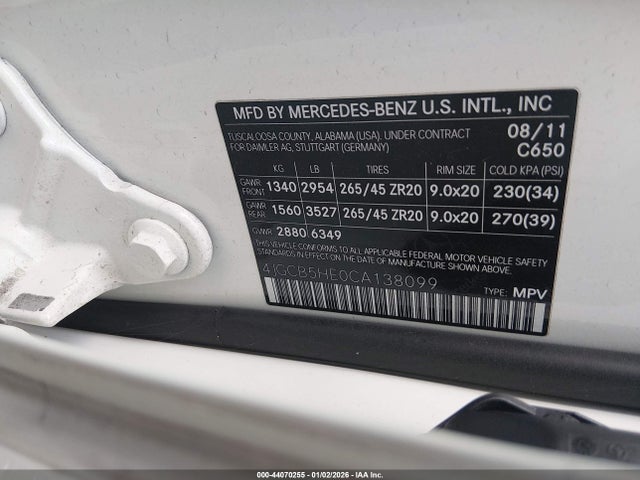 2012 MERCEDES-BENZ R 350 4JGCB5HE0CA138099 Photo 8