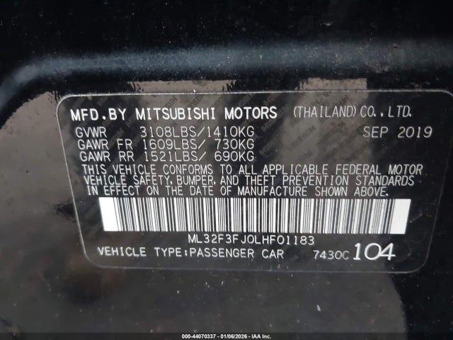 2020 MITSUBISHI MIRAGE G4 ML32F3FJ0LHF01183 Photo 8