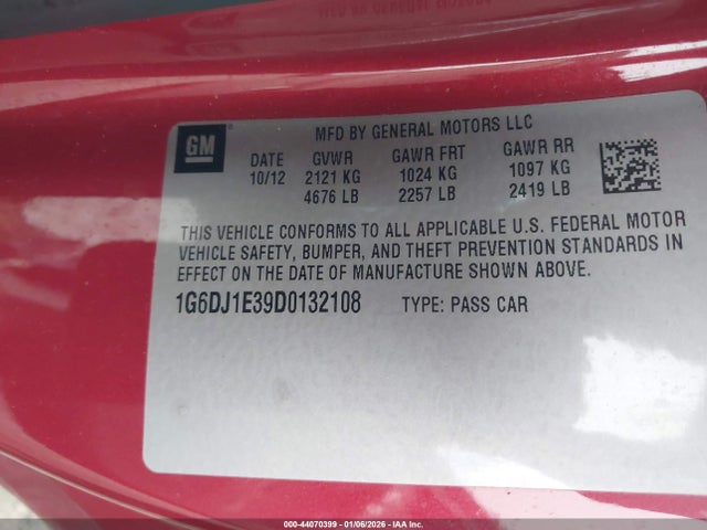 2013 CADILLAC CTS 1G6DJ1E39D0132108 Photo 8