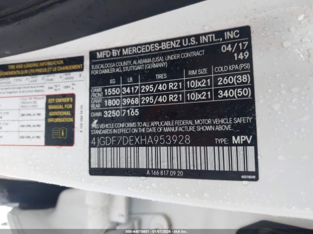 2017 MERCEDES-BENZ GLS 550 4JGDF7DEXHA953928 Photo 8