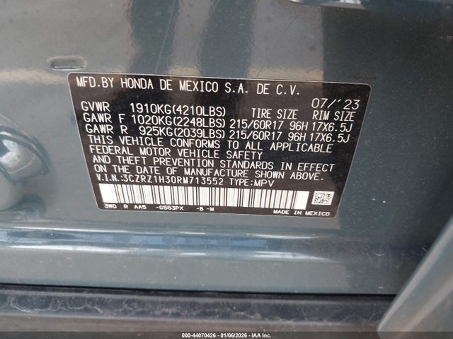 2024 HONDA HR-V 3CZRZ1H30RM713552 Photo 8