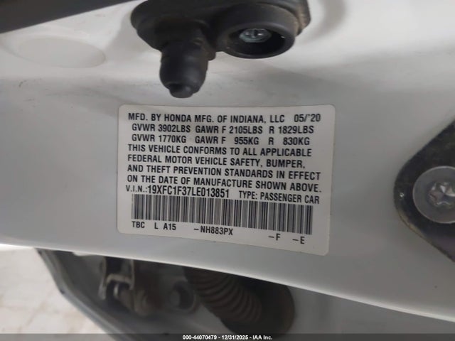 19XFC1F37LE013851 Honda CIVIC EX