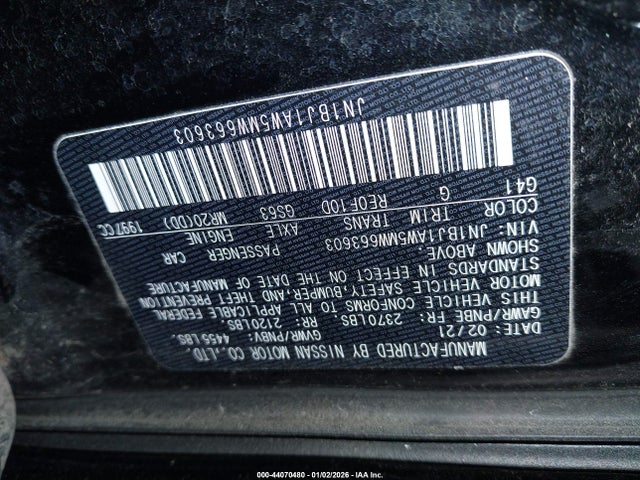 JN1BJ1AW5MW663603 Nissan Rogue Sport S Awd Xtronic Cvt