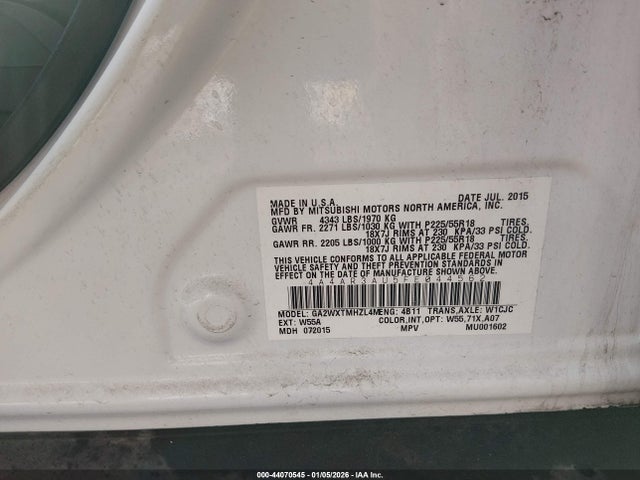 2015 MITSUBISHI OUTLANDER SPORT 4A4AR3AU5FE044562 Photo 8