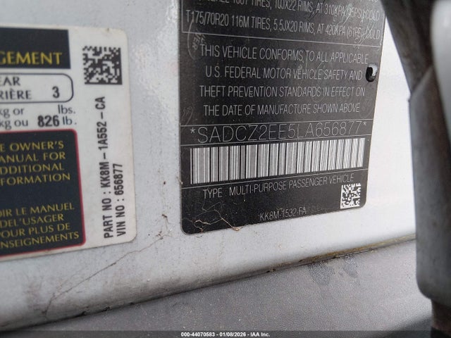 2020 JAGUAR F-PACE SADCZ2EE5LA656877 Photo 8