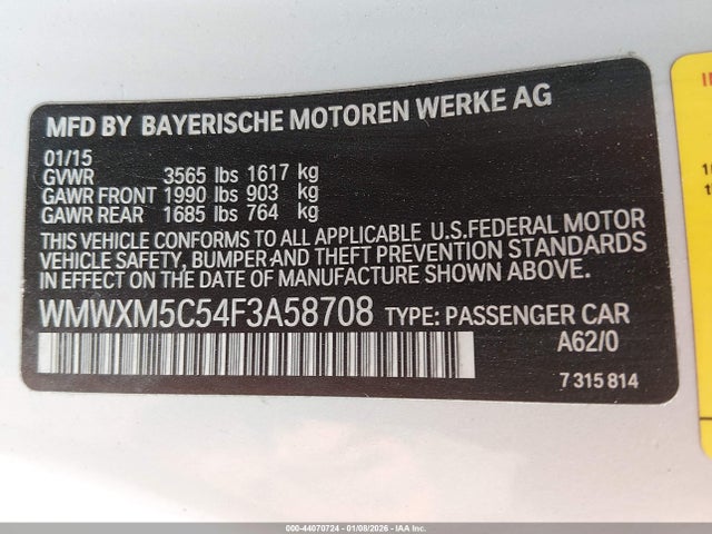 2015 MINI HARDTOP WMWXM5C54F3A58708 Photo 8