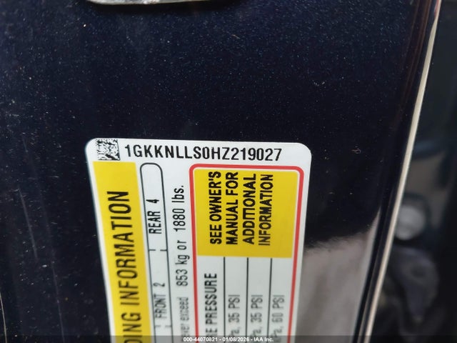 Продаж на аукціоні авто 2017 Gmc Acadia Sle-2, vin: 1GKKNLLS0HZ219027, номер лоту: 44070821