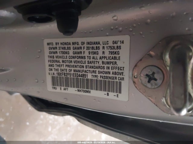 19XFB2F51EE044851 Honda Civic Lx