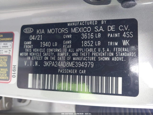 2021 KIA RIO 3KPA24AD8ME394979 Photo 8