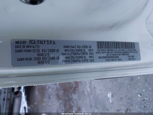 RAM Promaster City Tradesman Slt 2021 ZFBHRFBB3M6U48913 Image 9