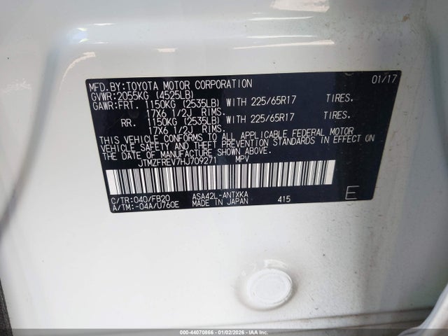 2017 TOYOTA RAV4 JTMZFREV7HJ709271 Photo 8