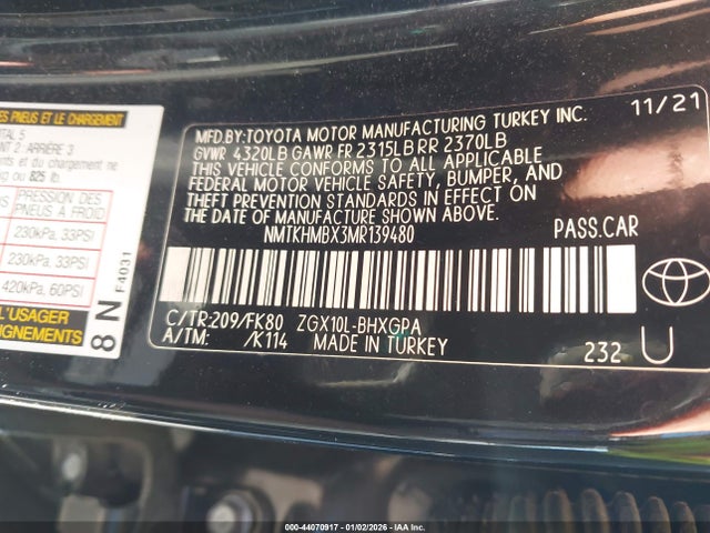 Toyota C-HR XLE 2021 NMTKHMBX3MR139480 Image 9