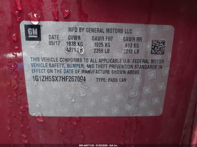 1G1ZH5SX7HF267094 Chevrolet Malibu Premier