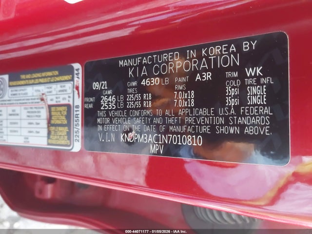 KIA Sportage Lx 2022 KNDPM3AC1N7010810 Image 9