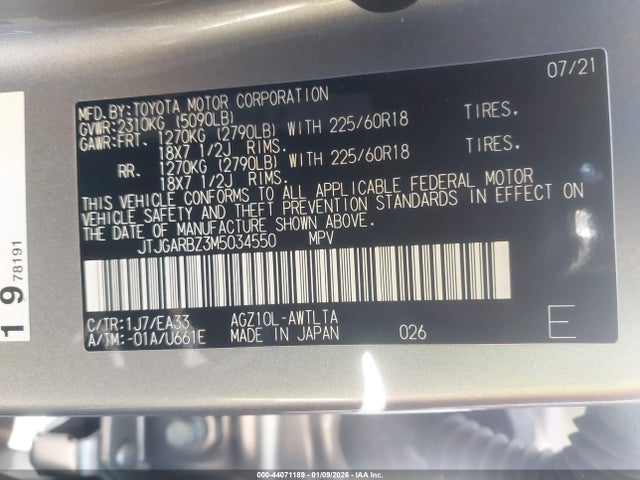 2021 LEXUS NX 300 JTJGARBZ3M5034550 Photo 8