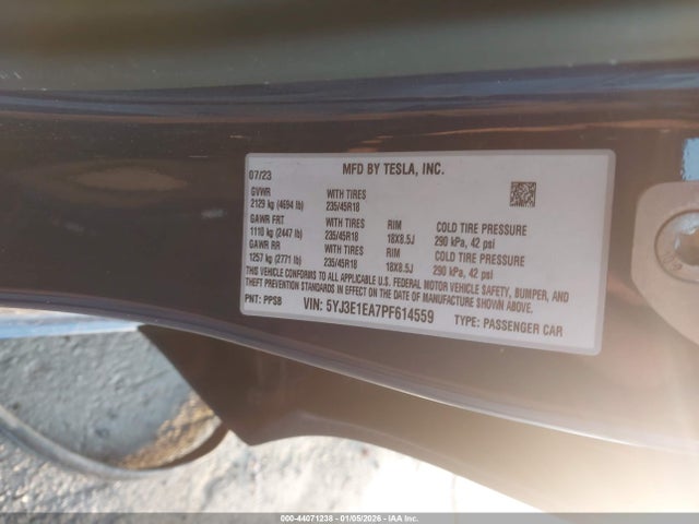 2023 TESLA MODEL 3 5YJ3E1EA7PF614559 Photo 8