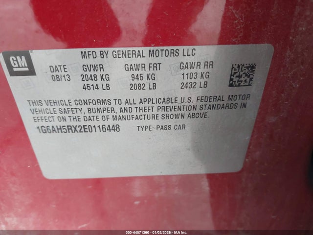 2014 CADILLAC ATS 1G6AH5RX2E0116448 Photo 8